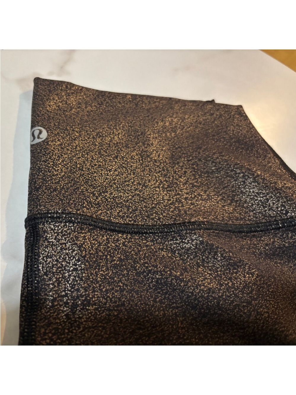 Lululemon Wunder Under High-Rise Tights in Luminosity Foil Print Black Copper